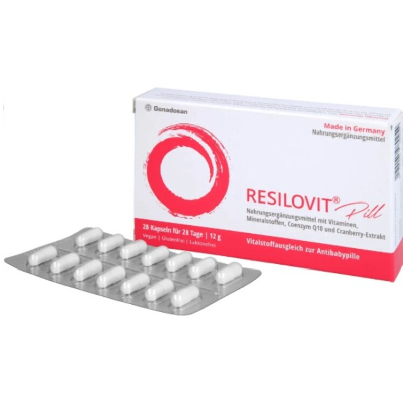 Resilovit pil - natuurlijk supplement om de negatieve effecten van hormonale anticonceptiemiddelen te minimaliseren.